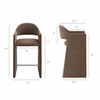 Talia 41 Inch Upholstered Fabric Bar Stool