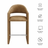 Talia 41 Inch Vegan Leather Bar Stool