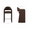 Talia 41 Inch Vegan Leather Bar Stool