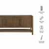 Taschen 4-Door Wood Sideboard Cabinet