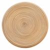 Tavi Hourglass Natural Rattan Round Side Table in Natural
