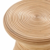 Tavi Hourglass Natural Rattan Round Side Table in Natural