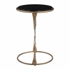 Tempus Accent Table in Black & Brass