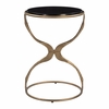 Tempus Accent Table in Black & Brass