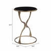 Tempus Accent Table in Black & Brass
