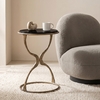 Tempus Accent Table in Black & Brass
