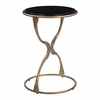 Tempus Accent Table in Black & Brass
