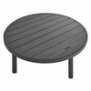 Terrace 35" Outdoor Patio Aluminum Round Coffee Table in Graphite