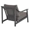 Terrace Outdoor Patio Aluminum Accent Armchair in Carbon Graphite