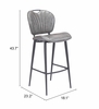 Terrence Barstool in Vintage Gray