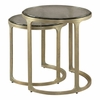 Tessa Nesting Tables - 2-Piece in Brass