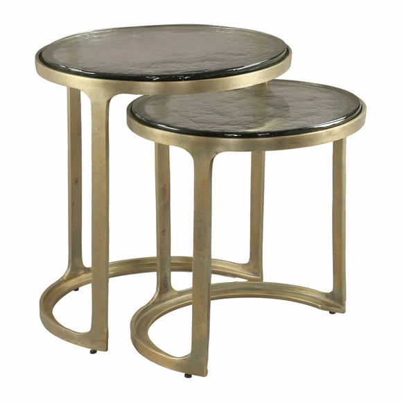Tessa Nesting Tables - 2-Piece in Brass