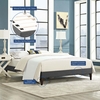 Tessie Full Fabric Bed Frame with Squared Tapered Legs in Gray