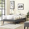 Tessie Twin Fabric Bed Frame with Squared Tapered Legs in Gray