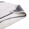 Therese Abstract Swirl 5x8 Area Rug in Ivory and Charcoal