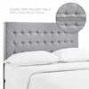 Tinble Upholstered Fabric Queen Headboard in Sky Gray