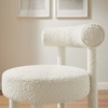 Toulouse Boucle Fabric Counter Stool in Ivory Silver