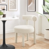 Toulouse Boucle Fabric Dining Chair in Ivory