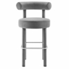 Toulouse Performance Velvet Bar Stool Set of 2