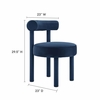 Toulouse Performance Velvet Dining Chair in Midnight Blue