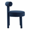 Toulouse Performance Velvet Dining Chair Set of 2 in Midnight Blue