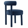 Toulouse Performance Velvet Dining Chair Set of 2 in Midnight Blue
