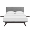 Tracy 3 Piece Queen Bedroom Set in Cappuccino Gray