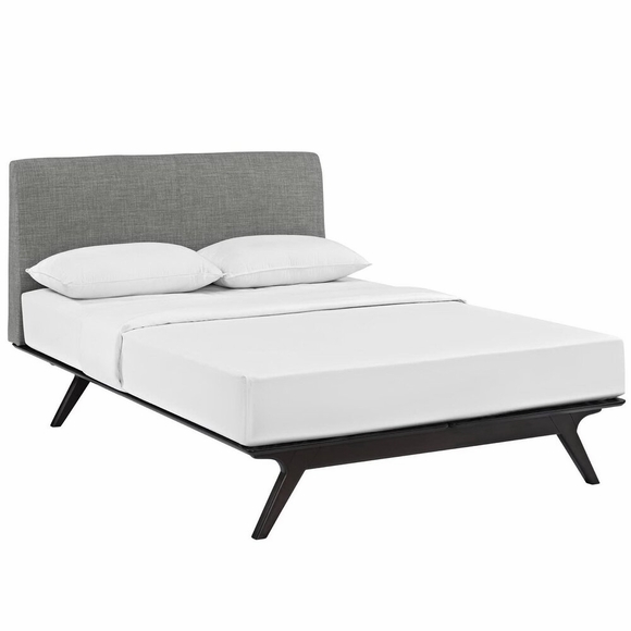 Tracy Queen Bed in Cappuccino Gray