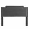 Transfix Performance Velvet Full/Queen Headboard in Charcoal