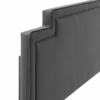 Transfix Performance Velvet Full/Queen Headboard in Charcoal