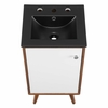 Transmit 18" Bathroom Vanity in Walnut Black