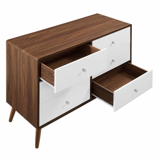 Transmit 47" Dresser in Walnut White - Modern In Designs Transmit 47" Dresser in Walnut White - Modern In Designs