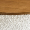 Tridome Round Boucle Upholstered Storage Coffee Table in Natural Ivory