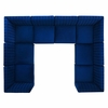 Triumph Channel Tufted Performance Velvet 8-Piece Sectional Sofa in Navy