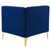 Triumph Channel Tufted Performance Velvet Loveseat in Navy