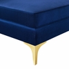 Triumph Channel Tufted Performance Velvet Loveseat in Navy