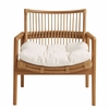 Tula Wood Rattan Lounge Chair in Brown
