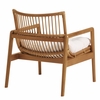 Tula Wood Rattan Lounge Chair in Brown