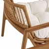 Tula Wood Rattan Lounge Chair in Brown