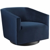 Twist Swivel Chair Performance Velvet Set of 2 in Midnight Blue