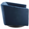 Twist Swivel Chair Performance Velvet Set of 2 in Midnight Blue