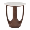 Vaan Side Table in White & Walnut