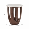 Vaan Side Table in White & Walnut