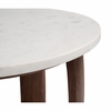 Vaan Side Table in White & Walnut