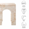 Valen Square Indoor - Outdoor Patio Arched Concrete Side Table