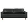 Valour 81" Leather Sofa in Black