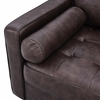 Valour 88" Leather Sofa in Brown