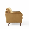 Valour Performance Velvet Loveseat in Cognac