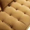 Valour Performance Velvet Loveseat in Cognac