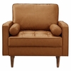 Valour Tufted Vegan Leather Accent Armchair